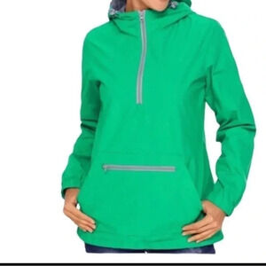 RAIN JACKET NWOT WOMENS GREEN PULLOVER FALL SPRING SUMMER COAT TOP SHIRT SIZE S